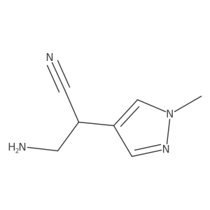 3-Amino-2-(1-methyl-1H-pyrazol-4-yl)propanenitrile Structure