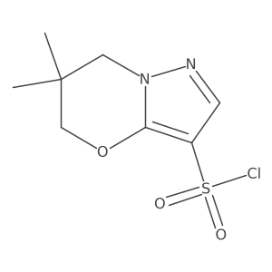 6,6-dimethyl-5H,6H,7H-pyrazolo[3,2-b][1,3]oxazine-3-sulfonyl chloride Structure