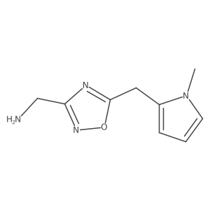 (5-((1-methyl-1H-pyrrol-2-yl)methyl)-1,2,4-oxadiazol-3-yl)methanamine结构式