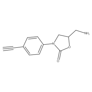 5-(Aminomethyl)-3-(4-ethynylphenyl)oxazolidin-2-one Structure