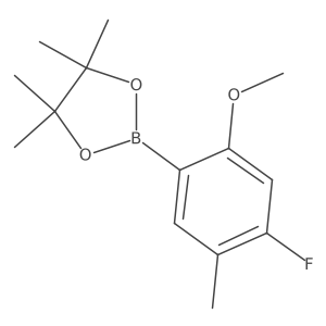 4-Fluoro-2-methoxy-5-methylphenylboronic acid, pinacol ester结构式