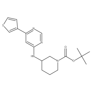 Tert-butyl 3-{[6-(thiophen-3-yl)pyrimidin-4-yl]amino}piperidine-1-carboxylate Structure