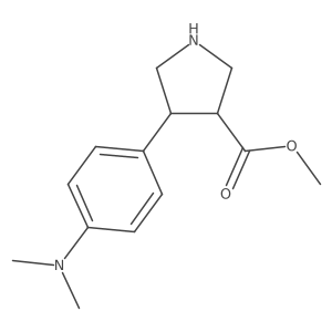 Methyl 4-[4-(dimethylamino)phenyl]pyrrolidine-3-carboxylate结构式