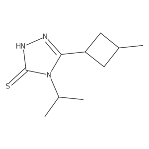 5-(3-methylcyclobutyl)-4-(propan-2-yl)-4H-1,2,4-triazole-3-thiol结构式