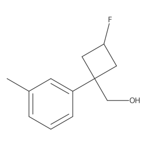 [(1r,3r)-3-Fluoro-1-(3-methylphenyl)cyclobutyl]methanol结构式