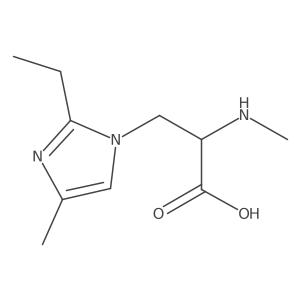 3-(2-ethyl-4-methyl-1H-imidazol-1-yl)-2-(methylamino)propanoic acid结构式