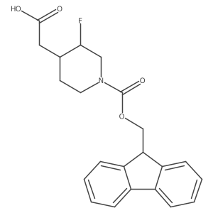 2-(1-{[(9H-fluoren-9-yl)methoxy]carbonyl}-3-fluoropiperidin-4-yl)acetic acid Structure