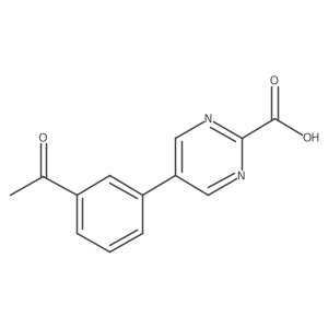 5-(3-Acetylphenyl)pyrimidine-2-carboxylic acid结构式