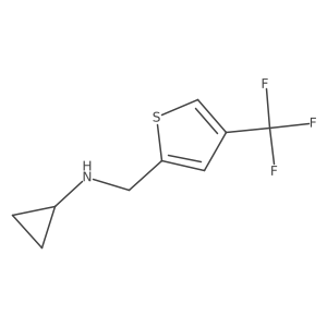 N-{[4-(trifluoromethyl)thiophen-2-yl]methyl}cyclopropanamine Structure