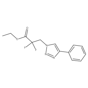 ethyl 2,2-difluoro-3-(4-phenyl-1H-1,2,3-triazol-1-yl)propanoate结构式