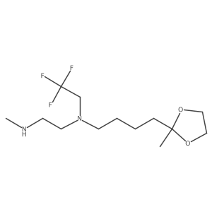 [4-(2-Methyl-1,3-dioxolan-2-yl)butyl][2-(methylamino)ethyl](2,2,2-trifluoroethyl)amine Structure