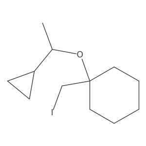 1-(1-Cyclopropylethoxy)-1-(iodomethyl)cyclohexane结构式