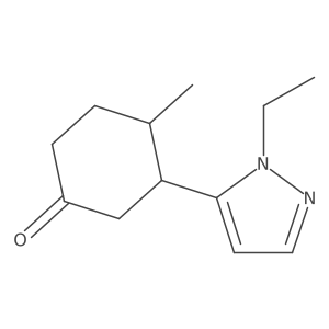 3-(1-ethyl-1H-pyrazol-5-yl)-4-methylcyclohexan-1-one Structure