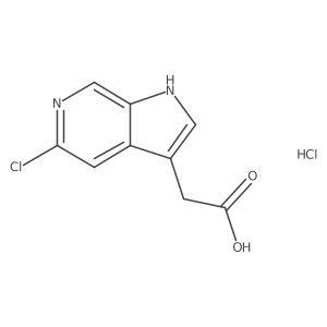 2-(5-Chloro-1H-pyrrolo[2,3-c]pyridin-3-yl)acetic acid hydrochloride Structure