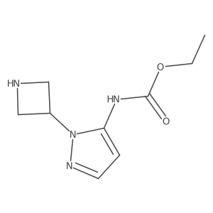 ethyl N-[1-(azetidin-3-yl)-1H-pyrazol-5-yl]carbamate Structure