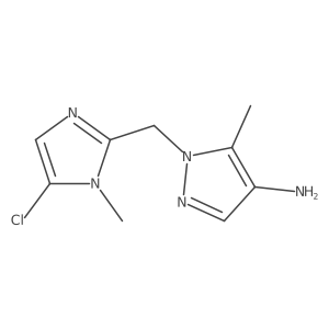 1-[(5-chloro-1-methyl-1H-imidazol-2-yl)methyl]-5-methyl-1H-pyrazol-4-amine结构式