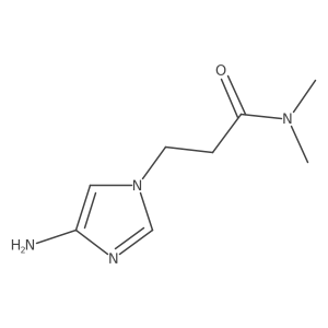3-(4-amino-1H-imidazol-1-yl)-N,N-dimethylpropanamide结构式