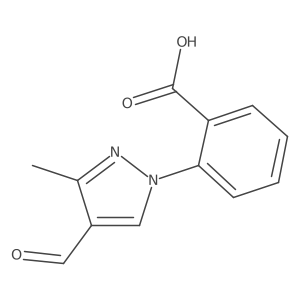 2-(4-formyl-3-methyl-1H-pyrazol-1-yl)benzoic acid Structure