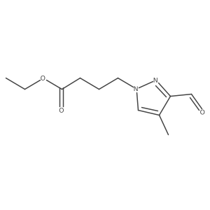 ethyl 4-(3-formyl-4-methyl-1H-pyrazol-1-yl)butanoate Structure