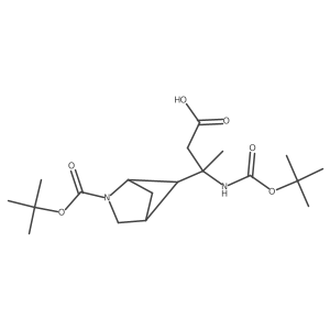 3-{2-[(Tert-butoxy)carbonyl]-2-azabicyclo[2.1.1]hexan-5-yl}-3-{[(tert-butoxy)carbonyl]amino}butanoic acid Structure