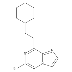 6-Bromo-8-(2-cyclohexylethyl)imidazo[1,2-a]pyrazine结构式
