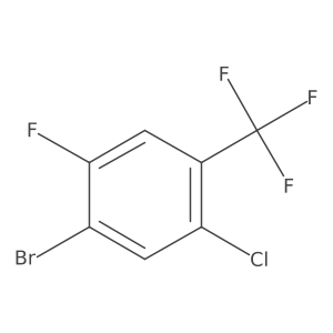 1-Bromo-5-chloro-2-fluoro-4-(trifluoromethyl)benzene结构式