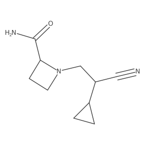 1-(2-Cyano-2-cyclopropylethyl)azetidine-2-carboxamide结构式