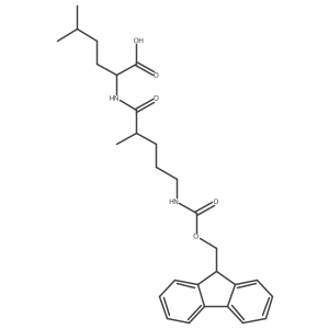 2-[5-({[(9H-fluoren-9-yl)methoxy]carbonyl}amino)-2-methylpentanamido]-5-methylhexanoic acid结构式
