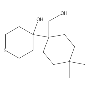 4-[1-(Hydroxymethyl)-4,4-dimethylcyclohexyl]thian-4-ol结构式