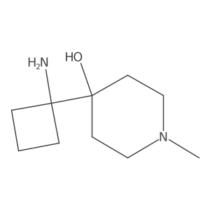 4-(1-Aminocyclobutyl)-1-methylpiperidin-4-ol结构式