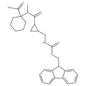 1-{N-methyl2-[({[(9H-fluoren-9-yl)methoxy]carbonyl}amino)methyl]cyclopropaneamido}cyclohexane-1-carboxylic acid Structure