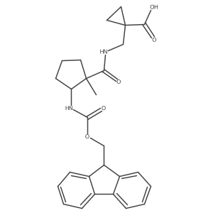 1-({[2-({[(9H-fluoren-9-yl)methoxy]carbonyl}amino)-1-methylcyclopentyl]formamido}methyl)cyclopropane-1-carboxylic acid结构式