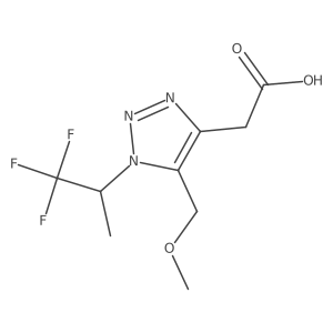 2-[5-(methoxymethyl)-1-(1,1,1-trifluoropropan-2-yl)-1H-1,2,3-triazol-4-yl]acetic acid结构式