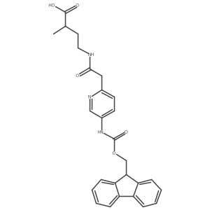 4-{2-[5-({[(9H-fluoren-9-yl)methoxy]carbonyl}amino)pyridin-2-yl]acetamido}-2-methylbutanoic acid结构式
