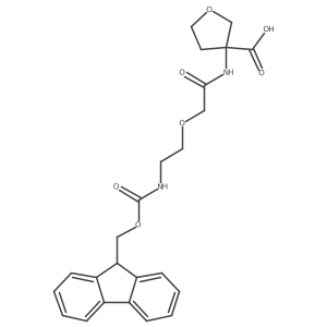 3-{2-[2-({[(9H-fluoren-9-yl)methoxy]carbonyl}amino)ethoxy]acetamido}oxolane-3-carboxylic acid Structure