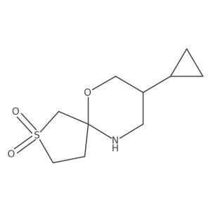8-Cyclopropyl-6-oxa-2lambda6-thia-10-azaspiro[4.5]decane-2,2-dione Structure