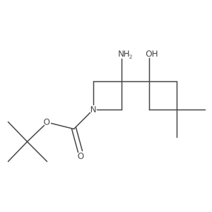 Tert-butyl 3-amino-3-(1-hydroxy-3,3-dimethylcyclobutyl)azetidine-1-carboxylate Structure