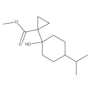 Methyl 1-[1-hydroxy-4-(propan-2-yl)cyclohexyl]cyclopropane-1-carboxylate结构式