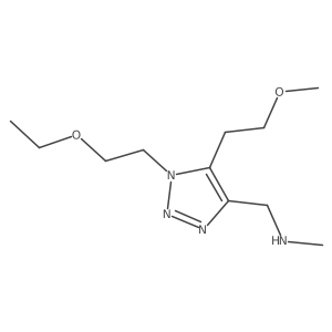 {[1-(2-ethoxyethyl)-5-(2-methoxyethyl)-1H-1,2,3-triazol-4-yl]methyl}(methyl)amine Structure
