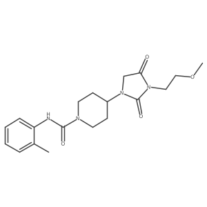 4-[3-(2-methoxyethyl)-2,4-dioxoimidazolidin-1-yl]-N-(2-methylphenyl)piperidine-1-carboxamide Structure
