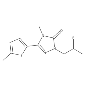 1-(2,2-difluoroethyl)-4-methyl-3-(5-methylthiophen-2-yl)-4,5-dihydro-1H-1,2,4-triazol-5-one Structure
