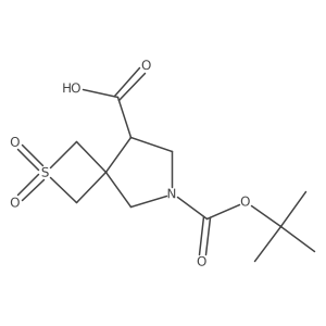 7-[(2-Methylpropan-2-yl)oxycarbonyl]-2,2-dioxo-2lambda6-thia-7-azaspiro[3.4]octane-5-carboxylic acid结构式