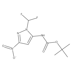 Tert-butyl N-[2-(difluoromethyl)-5-nitropyrazol-3-yl]carbamate Structure