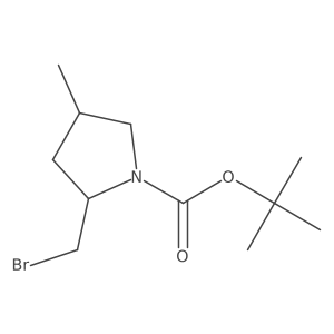 tert-Butyl (2S,4R)-2-(bromomethyl)-4-methylpyrrolidine-1-carboxylate结构式