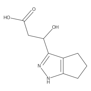 (3S)-3-{1H,4H,5H,6H-cyclopenta[c]pyrazol-3-yl}-3-hydroxypropanoic acid结构式