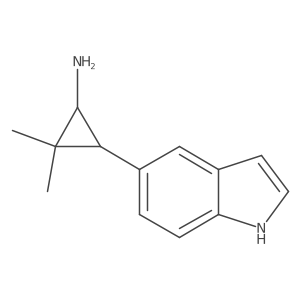 rac-(1R,3S)-3-(1H-indol-5-yl)-2,2-dimethylcyclopropan-1-amine Structure