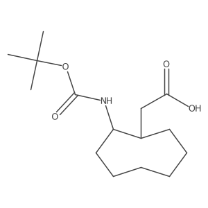 rac-2-[(1R,2R)-2-{[(tert-butoxy)carbonyl]amino}cyclooctyl]acetic acid结构式