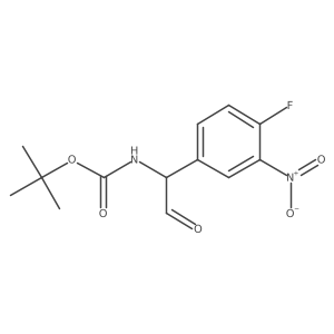 tert-butyl N-[1-(4-fluoro-3-nitrophenyl)-2-oxoethyl]carbamate结构式