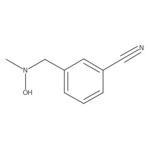 3-{[Hydroxy(methyl)amino]methyl}benzonitrile结构式
