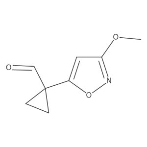 1-(3-Methoxy-1,2-oxazol-5-yl)cyclopropane-1-carbaldehyde Structure